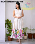 Floral Printed Cotton Skirt With Top-ISKWSKT1608PPC/D1918