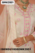 Embroidered Organza Kurti With Pant And Dupatta-ISKWSU1808OMK3951