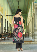 Printed Maslin Shoulder Striped Kurti With Pant And Dupatta-ISKWSU20086658