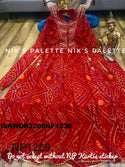 Bandhani Printed Georgette Tiered Pattern Dress-ISKWDR2208NP1236