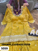 Embroidered Tissue Kurti With Palazzo And Dupatta-ISKWPL2208AGC5059
