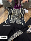 Embroidered Chinon Silk Top With Palazzo And Dupatta-ISKWPL2208AGC5058