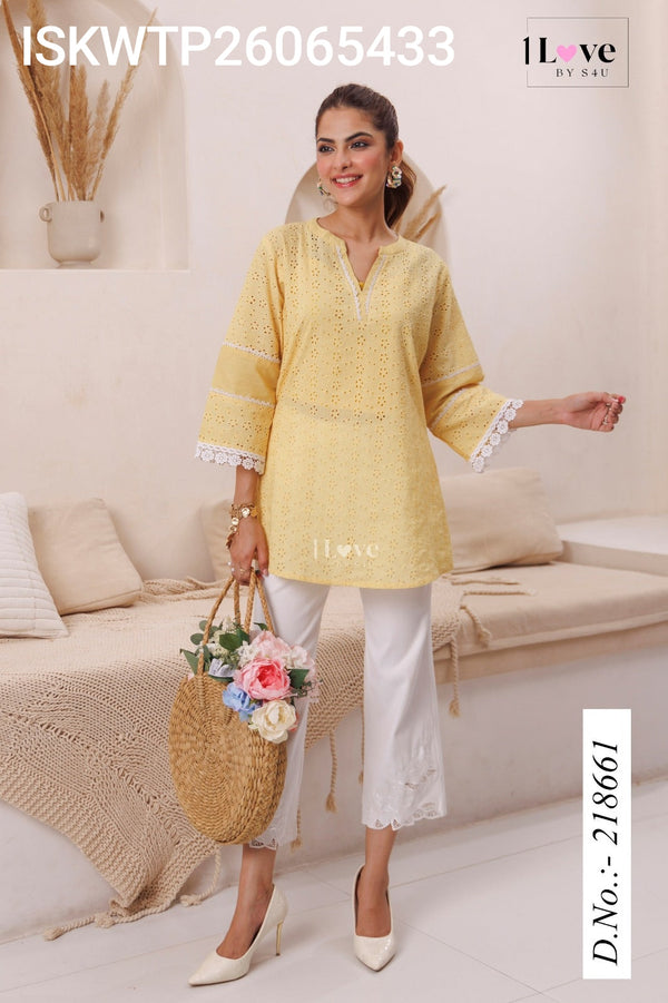 Cotton Schiffli Top-ISKWTP26065433