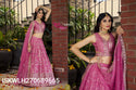 Embroidered Dola Silk Jacquard Lehenga With Blouse And Dupatta-ISKWLH270689665