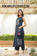 Embroidered Cotton Kurti With Pant-ISKWKUFC300525R/FC300525B