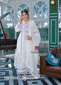 Embroidered Dobby Cotton Kurti With Pant And Dupatta-ISKWSUFC200525W
