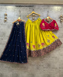 Sequined Rayon Cotton Lehenga With Blouse And Dupatta-ISKWNAV29030937