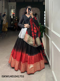 Shibori Printed Chanderi Lehenga With Silk Blouse And Chanderi Dupatta-ISKWLH01041755