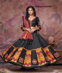 Rayon Cotton Lehenga With Blouse And Printed Cotton Dupatta-ISKWNAV17043500