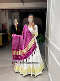 Dyered Gaji Silk Lehenga With Blouse And Digital Printed Dupatta-ISKWNAV2504LNB1653