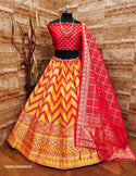 Brocade Lehenga With Brocade Silk Blouse And Banarasi Silk Dupatta-ISKWLH25049625