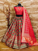 Brocade Lehenga With Brocade Silk Blouse And Banarasi Silk Dupatta-ISKWLH25049625