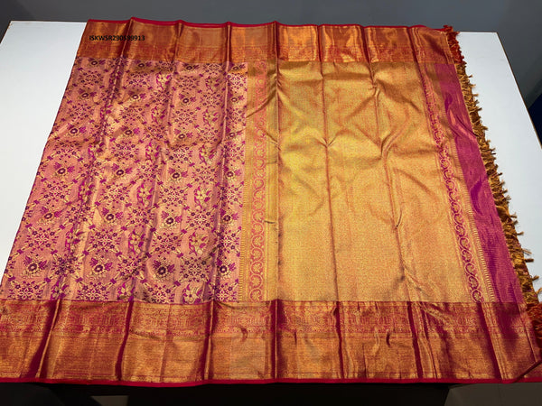 Kanchipuram Handloom Tissue Silk Saree With Tissue Blouse-ISKWSR290599913