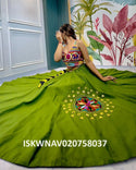 Embroidered Cotton Silk Lehenga With Blouse-ISKWNAV020758037