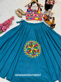 Embroidered Cotton Silk Lehenga With Blouse-ISKWNAV020758037