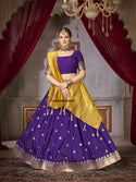 Jacquard Silk Lehenga With Blouse And Dupatta-ISKWLH030700015