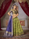 Jacquard Silk Lehenga With Blouse And Dupatta-ISKWLH030700015