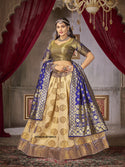 Jacquard Silk Lehenga With Blouse And Dupatta-ISKWLH030700015