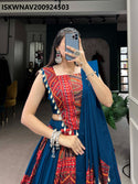 Printed Cotton Lehenga With Blouse And Dupatta-ISKWNAV200924503