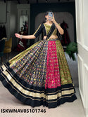 Foil Printed Dola Silk Lehenga With Blouse And Chanderi Dupatta -ISKWNAV05101746