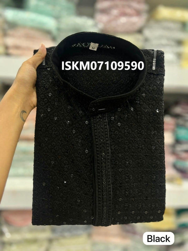 Men's Chikankari Rayon Kurta-ISKM07109590