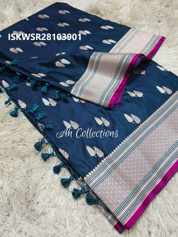 Zari Weaved Silk Saree With Blouse-ISKWSR28103901