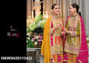 Embroidered Chinon Kurti With Palazzo And Digital Printed Dupatta-ISKWSH20113422