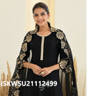 Embroidered Georgette Kurti With Pant And Dupatta-ISKWSU21112499