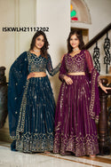 Embroidered Georgette Lehenga With Blouse And Dupatta-ISKWLH21112202