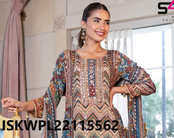 Printed Kurti With Palazzo And Dupatta-ISKWPL22115562