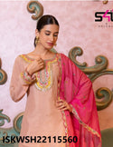 Embroidered Silk Kurti With Sharara And Dupatta-ISKWSH22115560