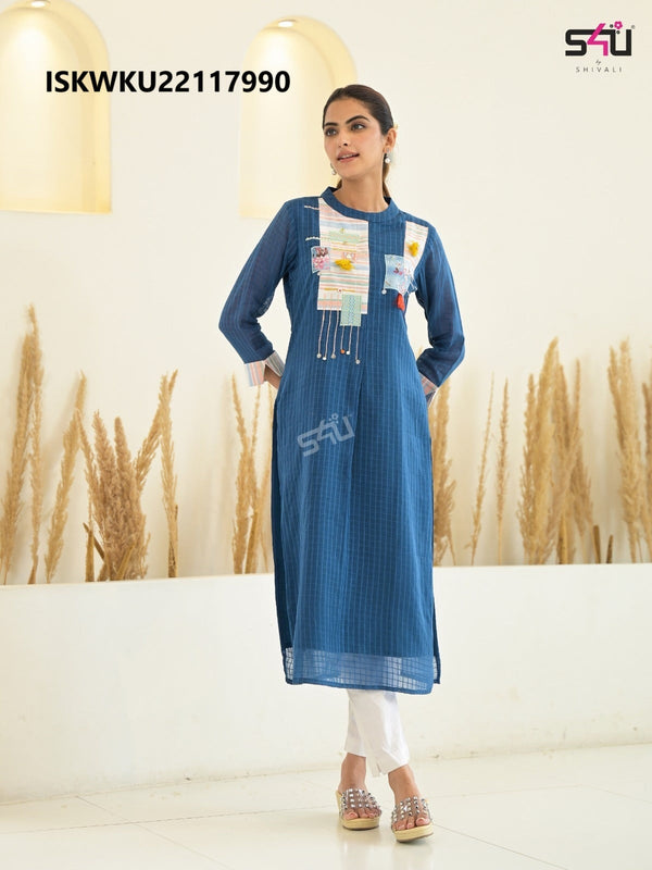 Embroidered Cotton Kurti-ISKWKU22117990