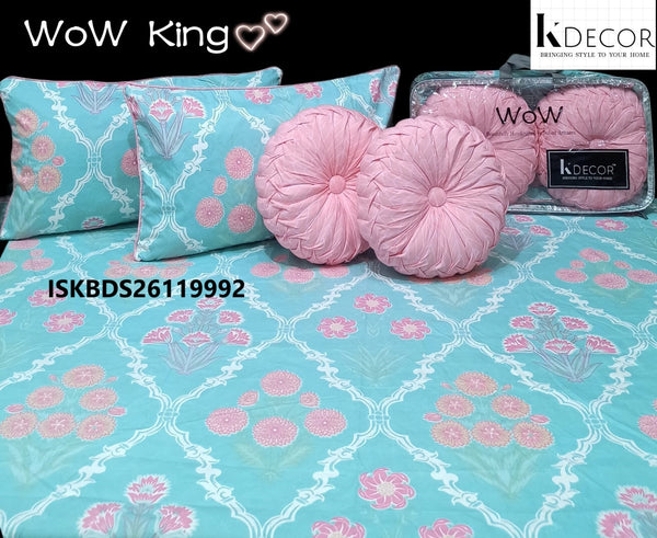 King Size Handmade 5 Pc Bedding Set-ISKBDS26119992