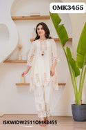 Embroidered Imported Silk Co-Ord Set-ISKWIDW2511OMK3455