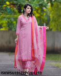 Handloom Kurti With Handloom Cotton Pant And Linen Dupatta-ISKWSU1912PPC/D1219