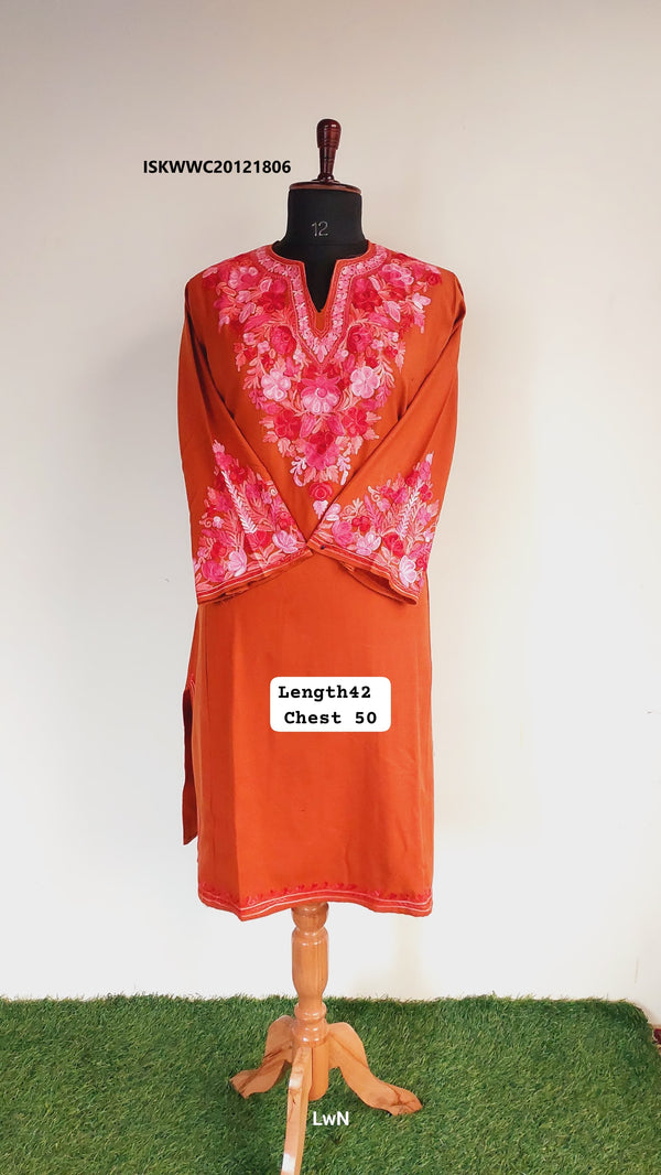 Embroidered Woolen Kurti-ISKWWC20121806