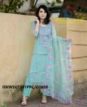 Embroidered Kota Doriya Kurti With Cotton Pant And Kota Doriya Dupatta-ISKWSU1301PPC/D1808