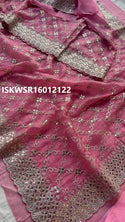 Embroidered Silk Saree With Blouse-ISKWSR16012122