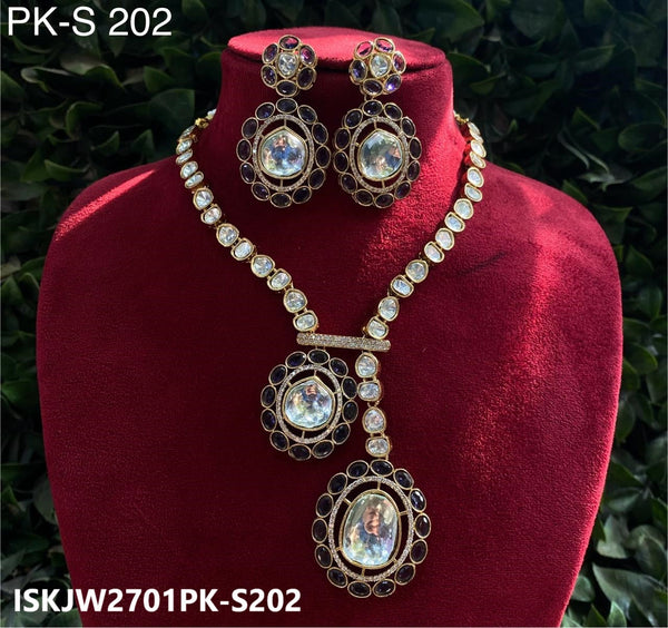 Kundan Jewelry Set-ISKJW2701PK-S202