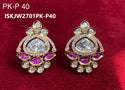 Kundan Earrings-ISKJW2701PK-P-40