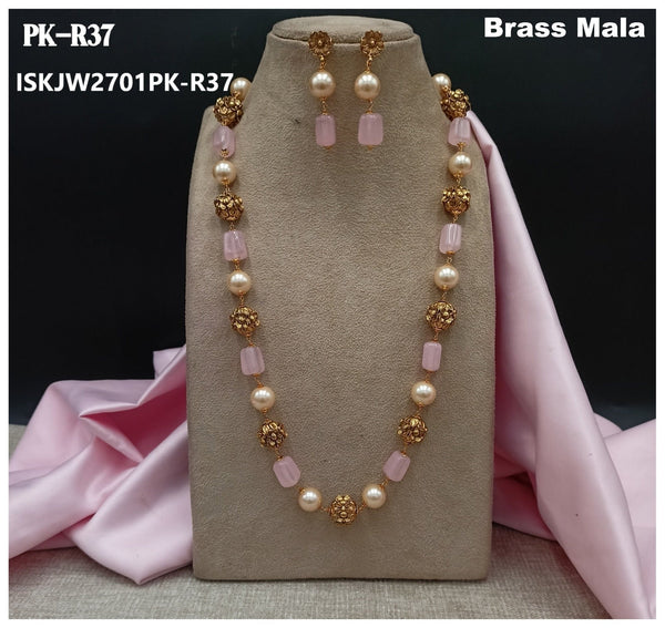 Brass Mala-ISKJW2701PK-R37