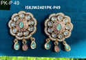 Kundan Earrings-ISKJW2501PK-P-49