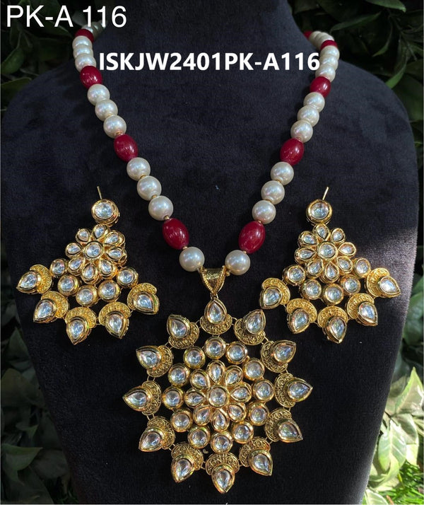 Kundan Jewelry Set-ISKJW2401PK-A116