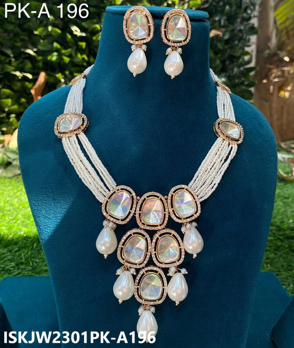 Kundan Jewelry Set-ISKJW2301PK-A196