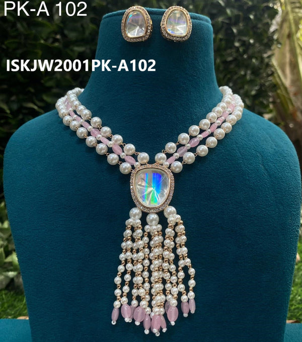 Kundan Jewelry Set-ISKJW2001PK-A102