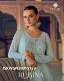 Georgette Gown With Embroidered Dupatta-ISKWGN28015729