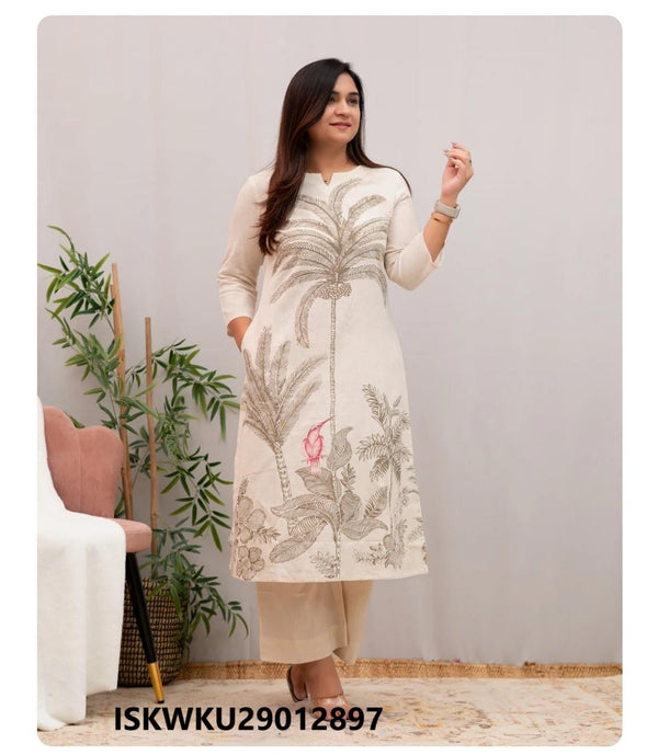 Printed Cotton Kurti With Pant-ISKWKU29013455