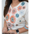 Embroidered Cotton Kurti With Pant-ISKWKU29013455