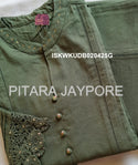 Embroidered Linen Cotton Kurti With Pant-ISKWKUDB020425G