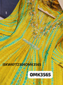 Shibori Printed Rayon Kaftan With Shantoon Pant-ISKWKFT2304OMK3565